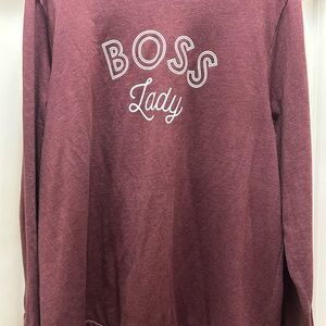Lane Bryant Boss Lady Burgundy Sweatshirt